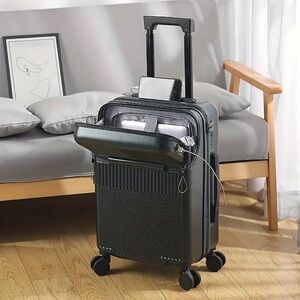 Luggage Travel Boarding Case Luggage with Password Lock And Wheels 20 Inch Green